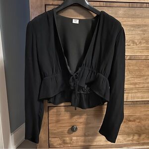 Aritzia Sunday Best Tie Front Blouse